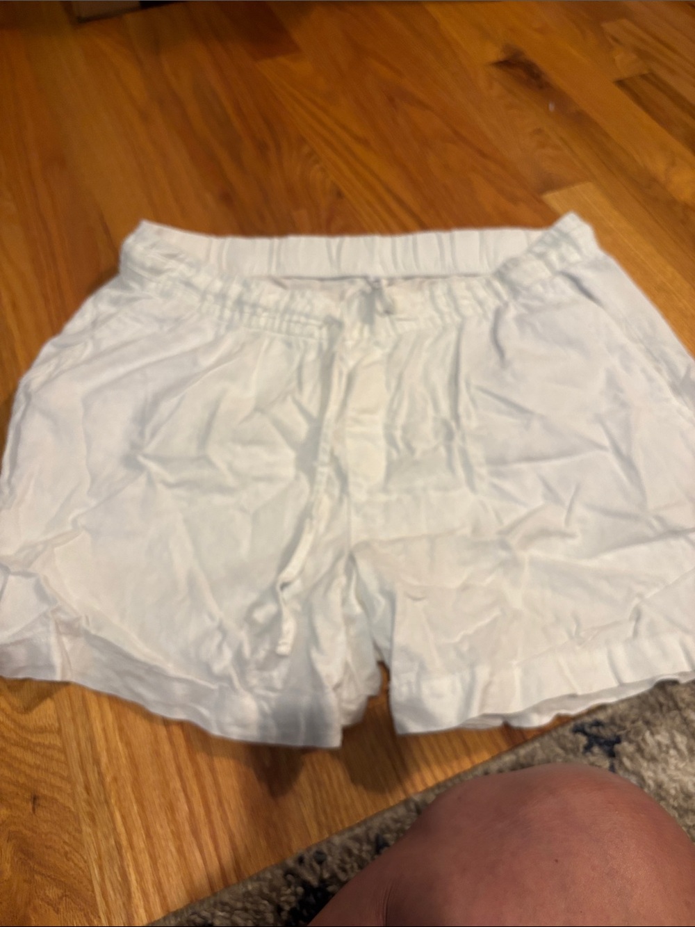 Old Navy White High-Waist Drawstring Shorts